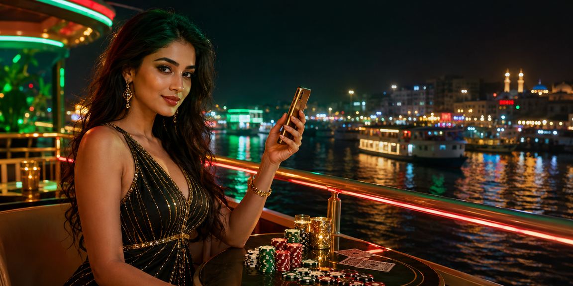 ঢাকায় অনলাইন পোকার গেম খেলার দৃশ্য, লাল-সবুজ থিমে fk11 গেমিং অভিজ্ঞতা